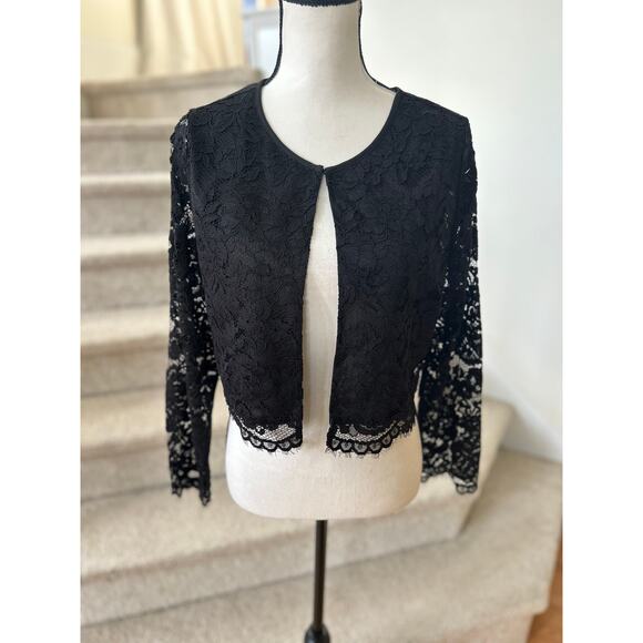 White House Black Market Lace Open Cardigan Whimsygoth Witchy Coquette - Picture 1 of 7